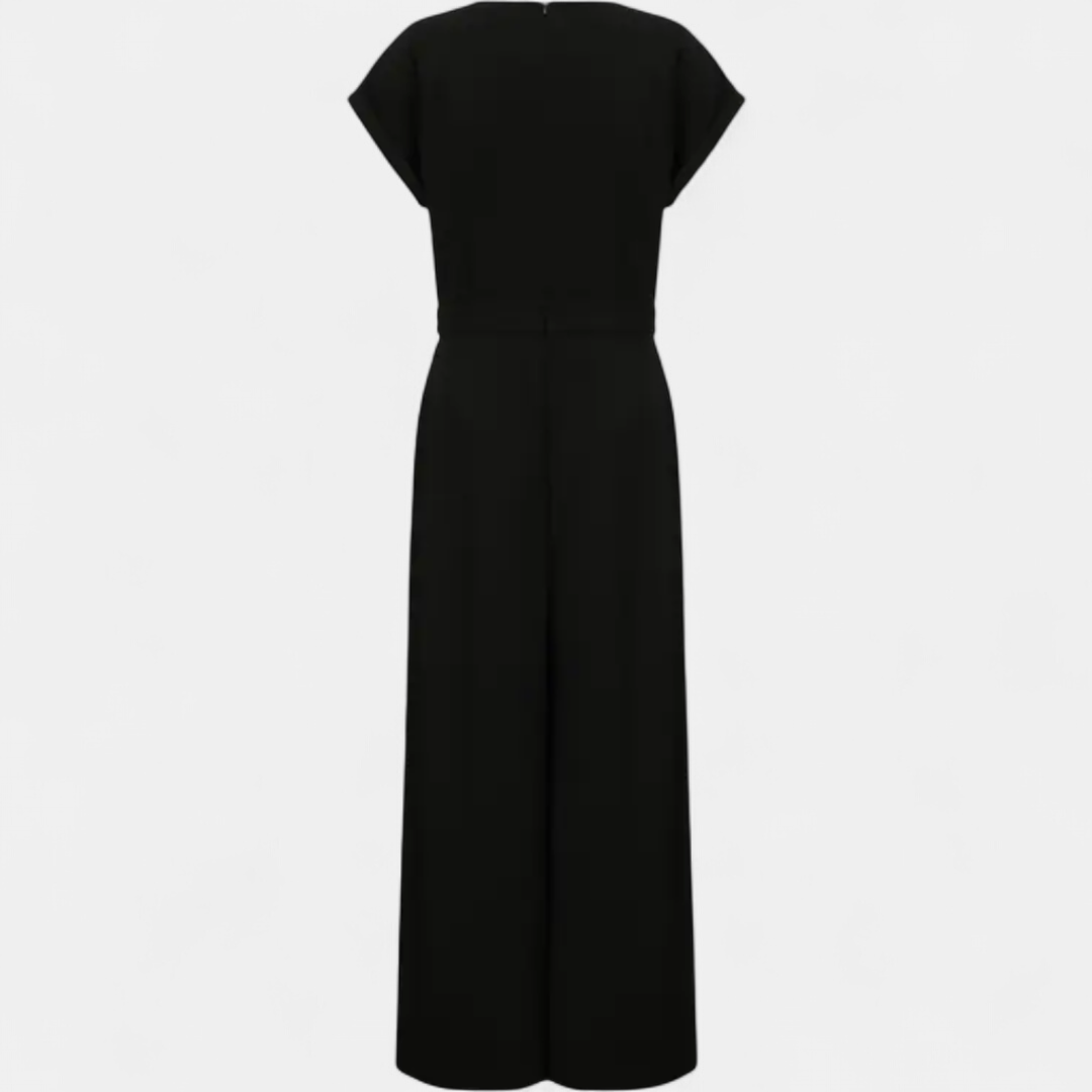 LENNORA | Chic Cap Sleeve Wide Leg Jumpsuit