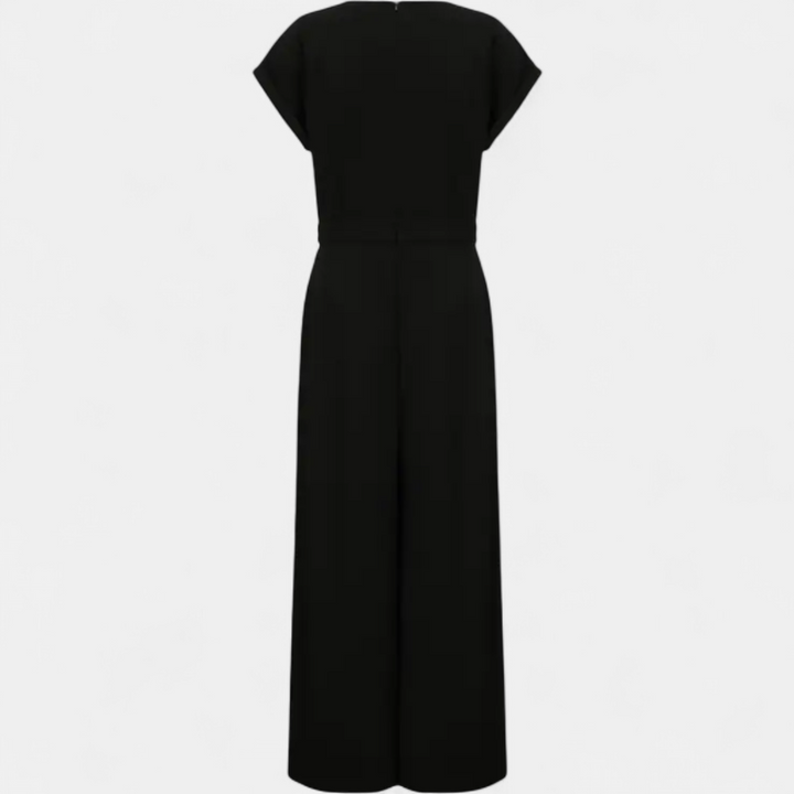 LENNORA | Chic Cap Sleeve Wide Leg Jumpsuit