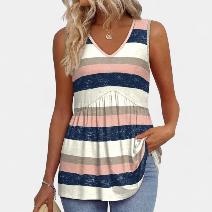 LUELLE | Printed Flowy Sleeveless Tank Top