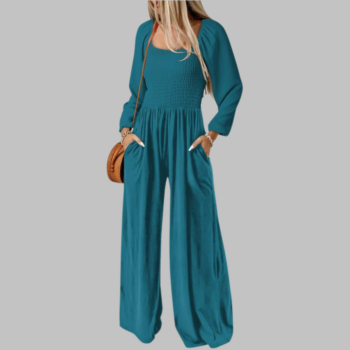 KISHA | Chic Loose Overall Wide Leg Jumpsuit