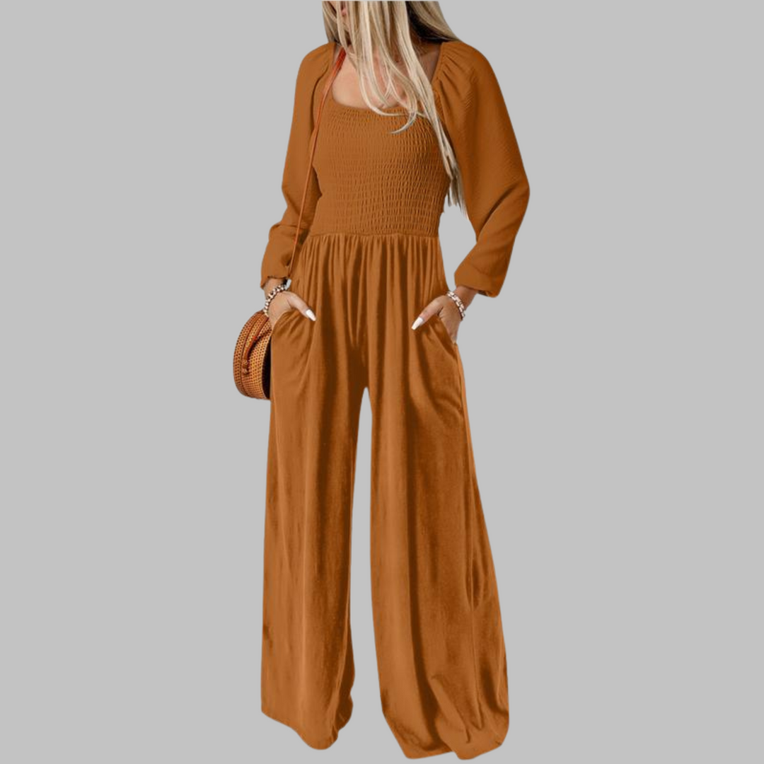 KISHA | Chic Loose Overall Wide Leg Jumpsuit