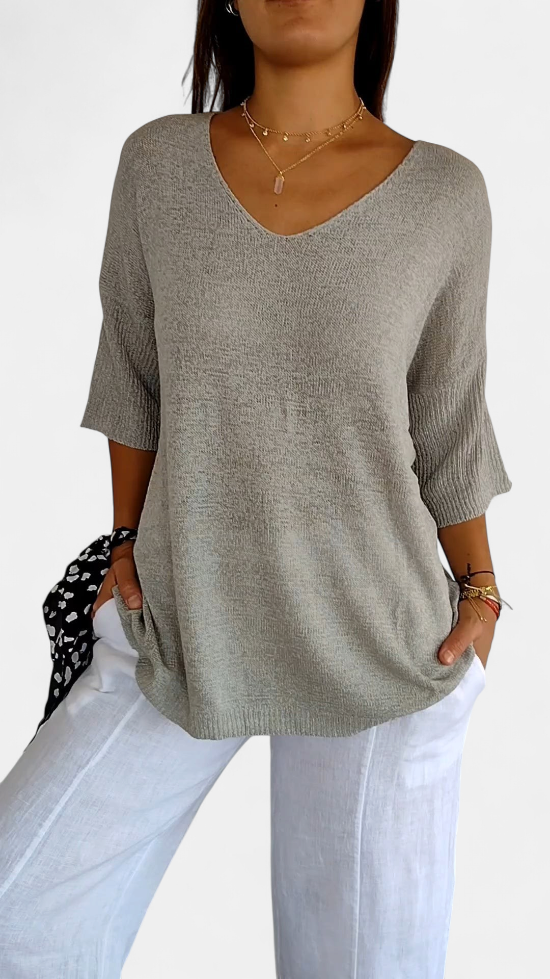 LAUREN | Casual V-Neck Top
