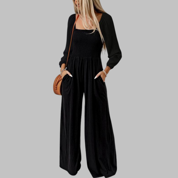 KISHA | Chic Loose Overall Wide Leg Jumpsuit