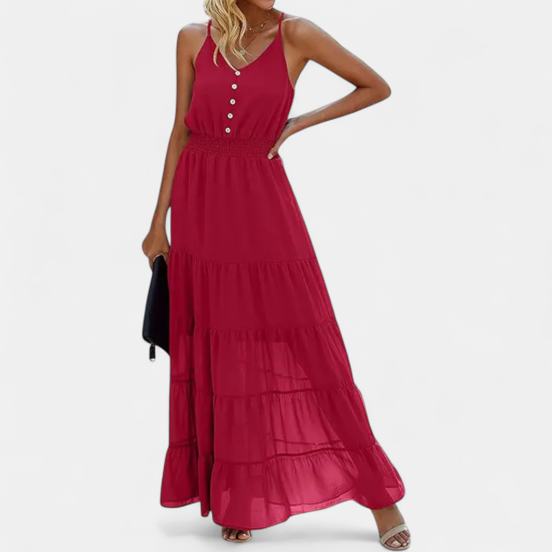 LUANA | Sleeveless V-Neck Maxi Dress