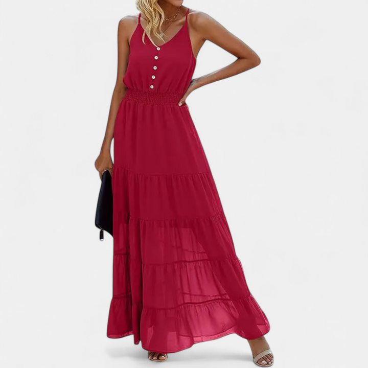 LUANA | Sleeveless V-Neck Maxi Dress