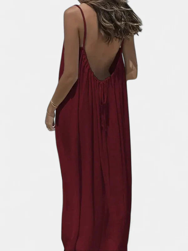 BRITTANY | Elegant Sleeveless Cami Lounge Dress