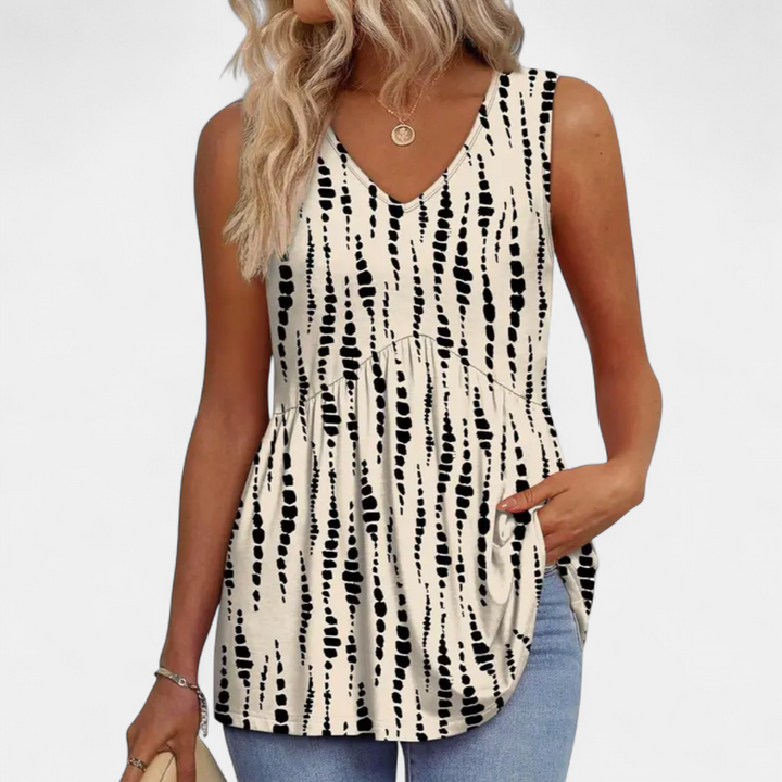 LUELLE | Printed Flowy Sleeveless Tank Top
