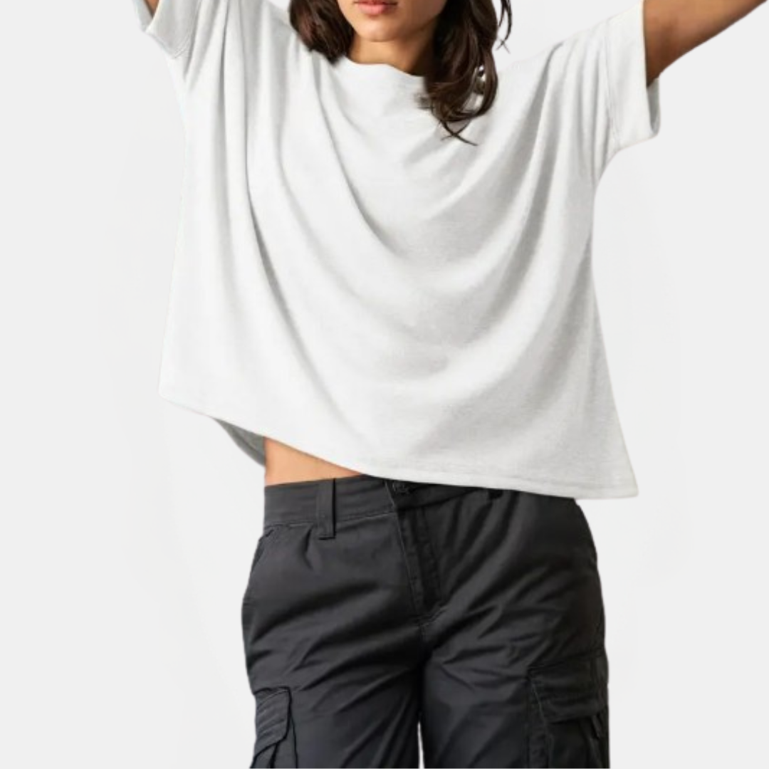 Women's Oversized Short Sleeve Dropped Shoulder T Shirt