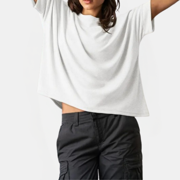 Women's Oversized Short Sleeve Dropped Shoulder T Shirt