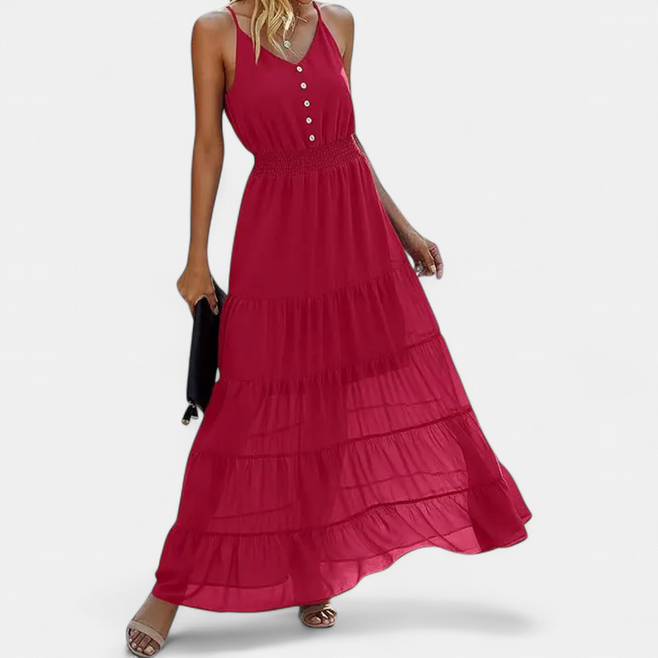 LUANA | Sleeveless V-Neck Maxi Dress
