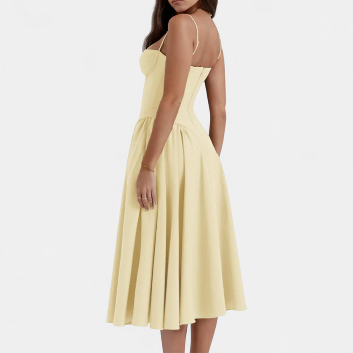 ELEANOR | Elegant Backless Cami Midi Dress