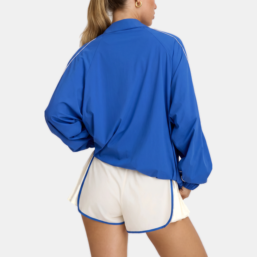 Women's Oversized Half Zip Windbreaker Pullover Jacket