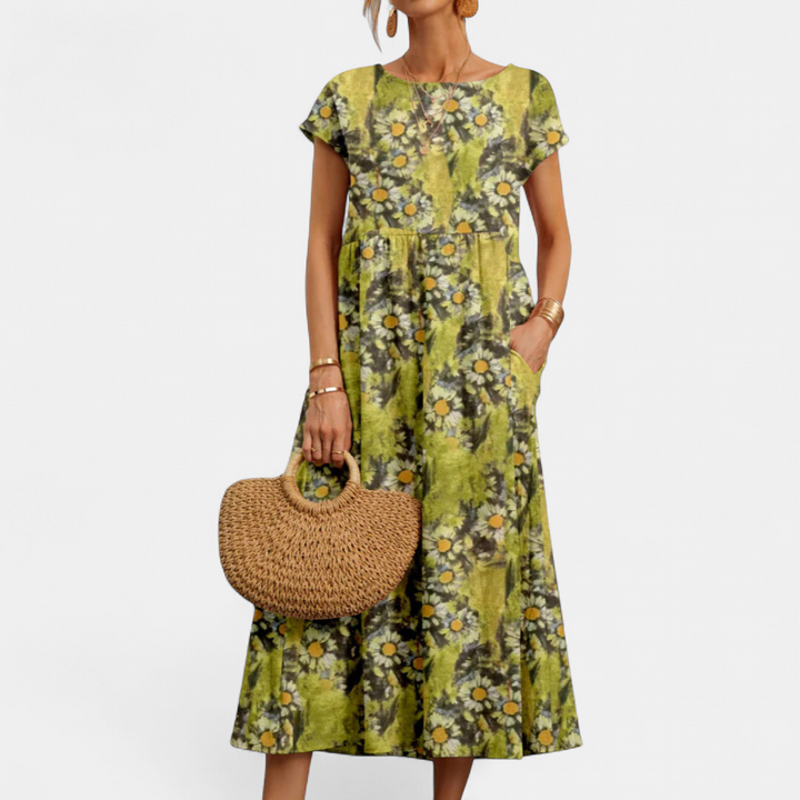 FLORENE | Breezy Floral Midi Dress