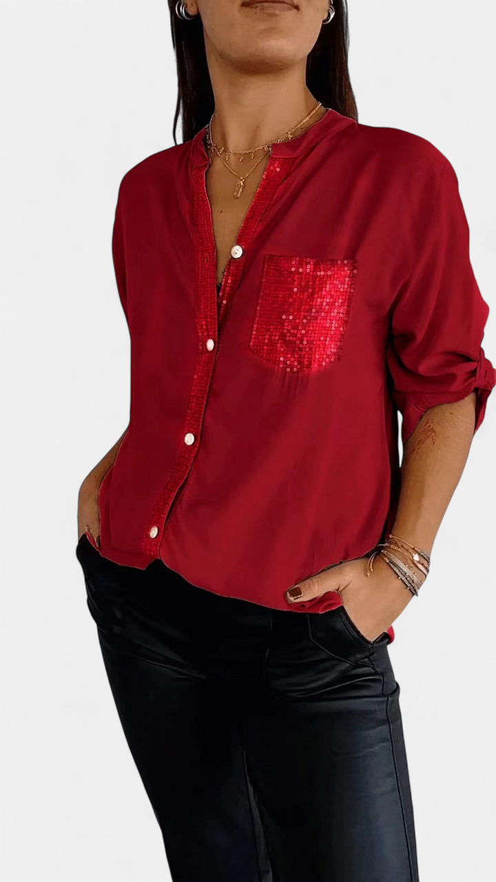 DANICA | Sequin Detailed Blouse
