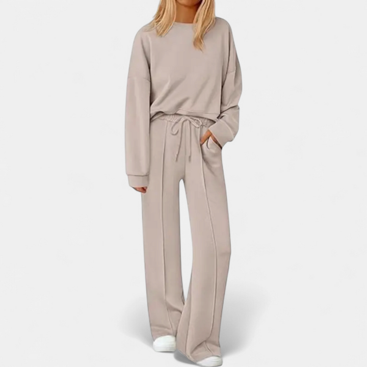 REMY | Cozy Knit Wide-Leg Sweatsuit Set