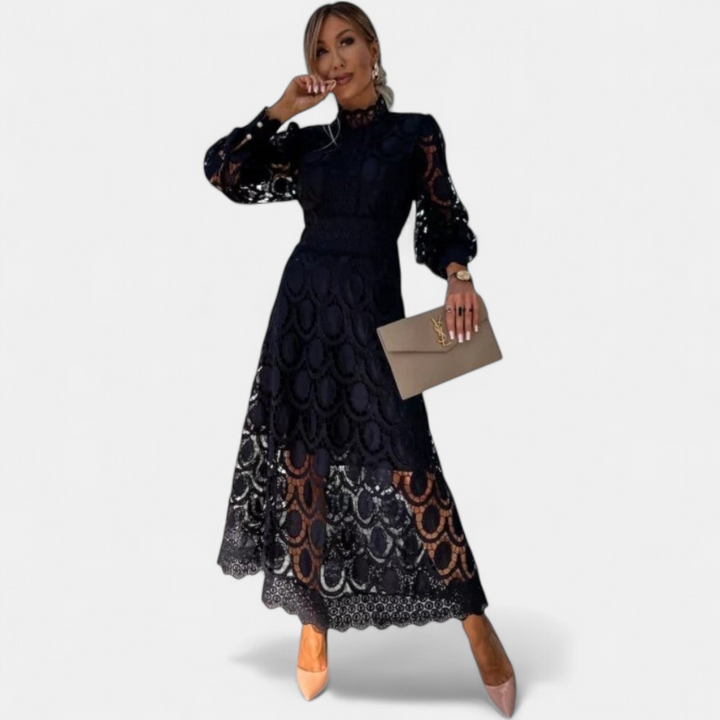 NOA | Delicate Lace Midi Dress