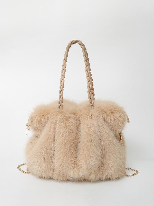 CHARLOTTE | Versatile Plush Velvet Shoulder Tote Bag