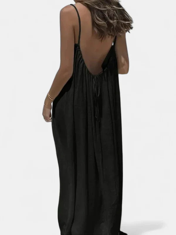 BRITTANY | Elegant Sleeveless Cami Lounge Dress