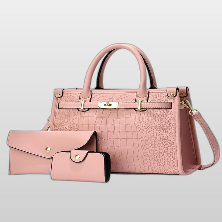 ALENOR | Crocodile Embossed Crossbody Handbag