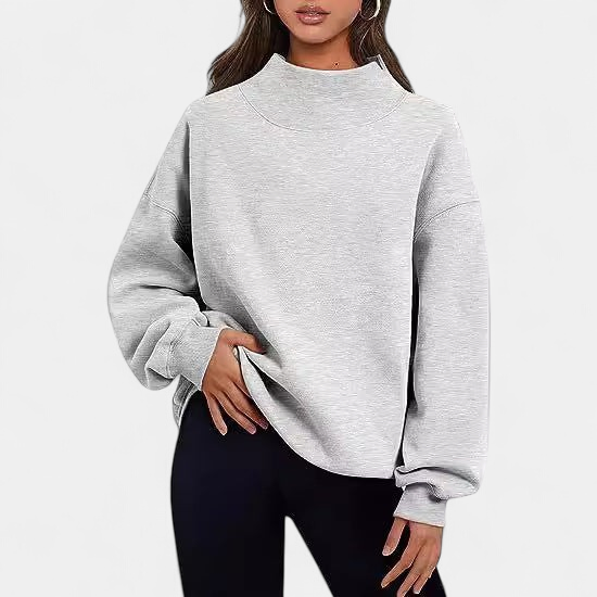 LESLY | Women's Oversized Turtleneck Sweatshirt Long Sleeve Pullover