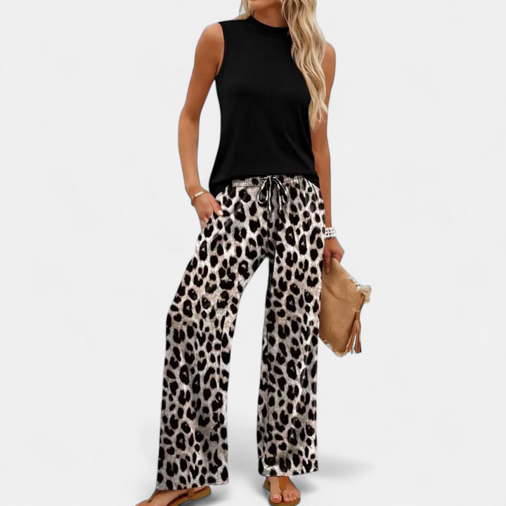 OPALINE | Breezy Printed Wide-Leg Two Piece Set