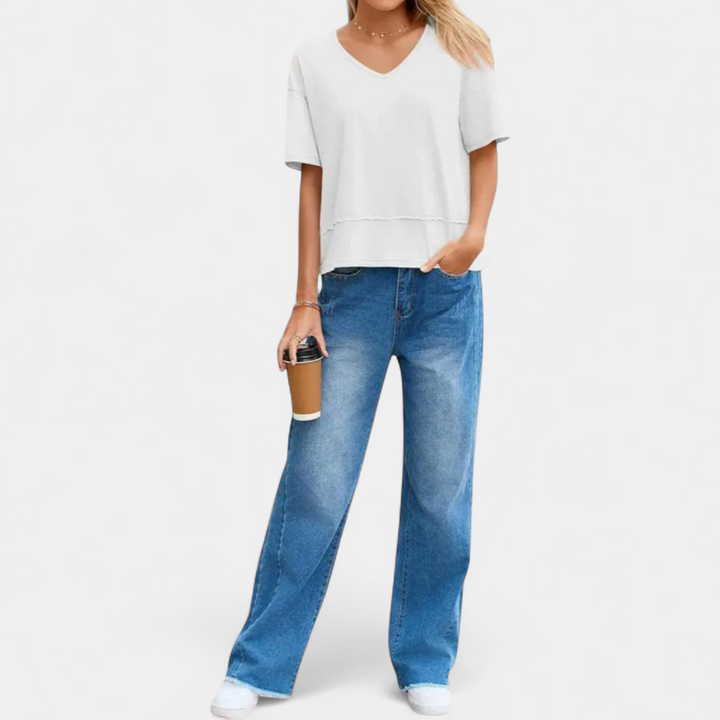 WINONA | Breezy V-Neck Loose Tee
