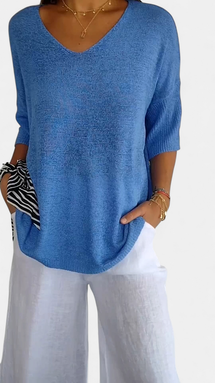 LAUREN | Casual V-Neck Top