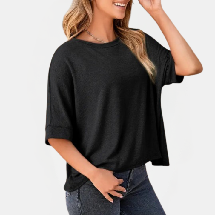 Women's Oversized Short Sleeve Dropped Shoulder T Shirt