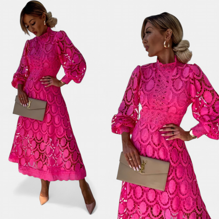 NOA | Delicate Lace Midi Dress