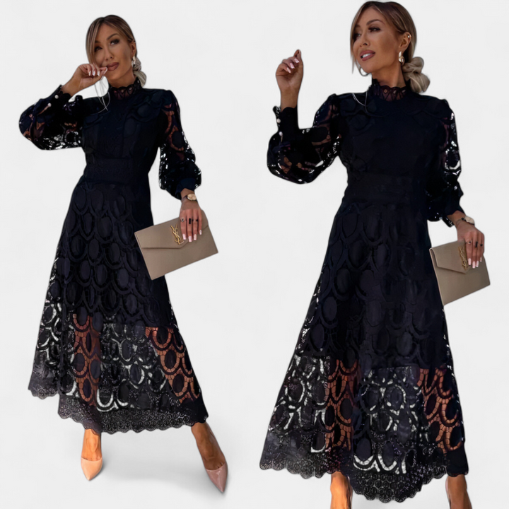 NOA | Delicate Lace Midi Dress