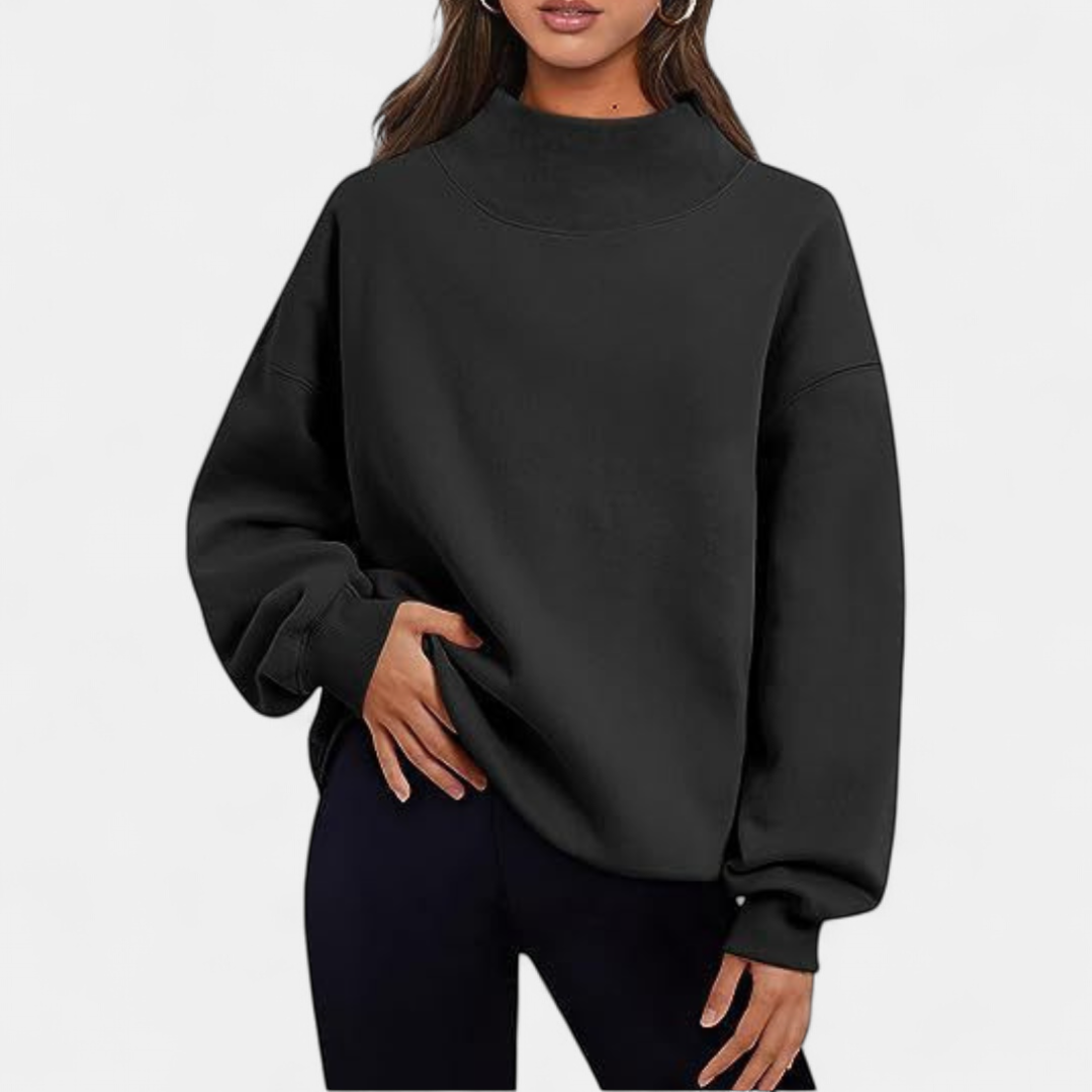 LESLY | Women's Oversized Turtleneck Sweatshirt Long Sleeve Pullover