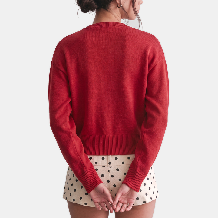 Women's Cropped Cardigan Sweater Button Front Fine Knit