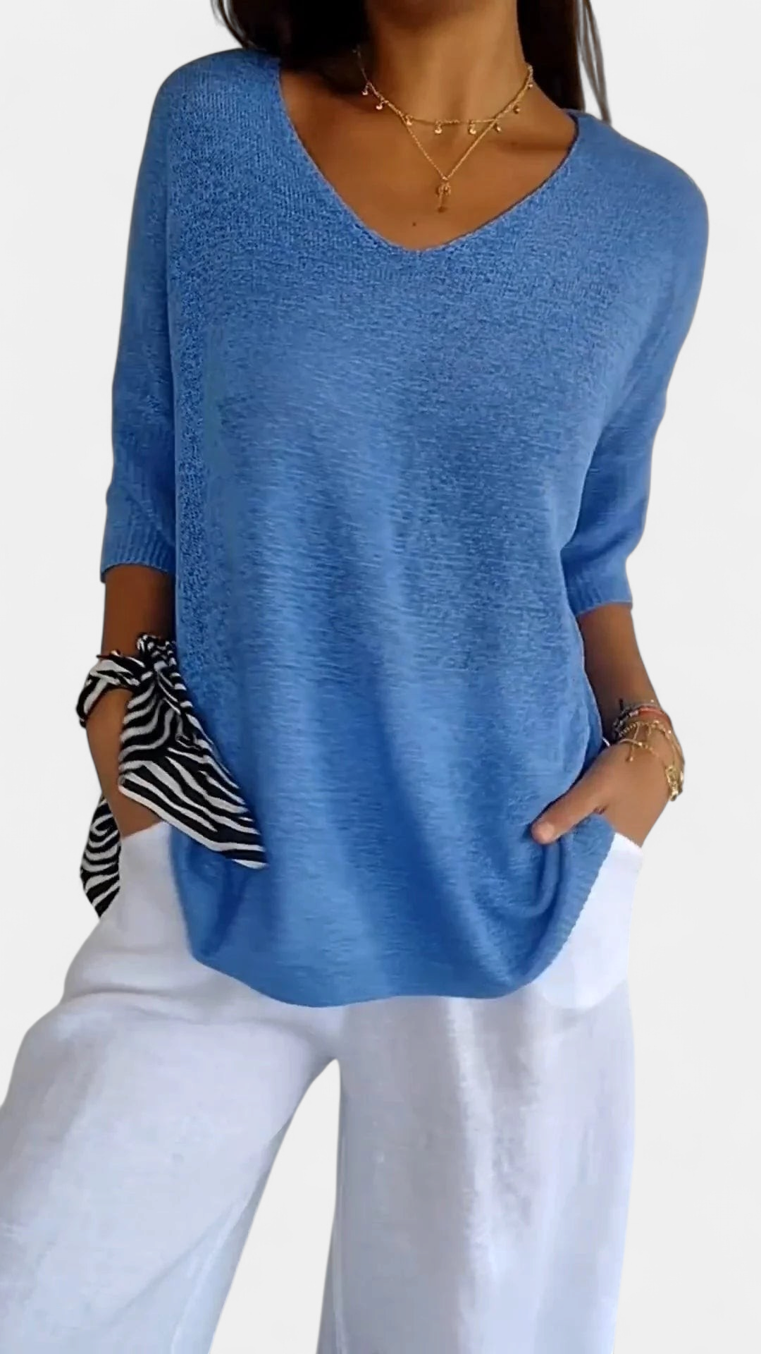 LAUREN | Casual V-Neck Top