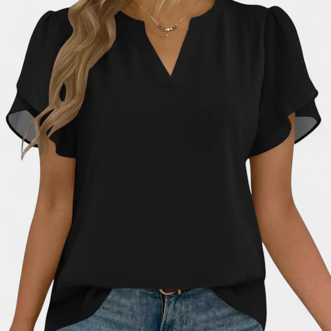 CRESSIDA | Vintage Floral V-Neck Blouse