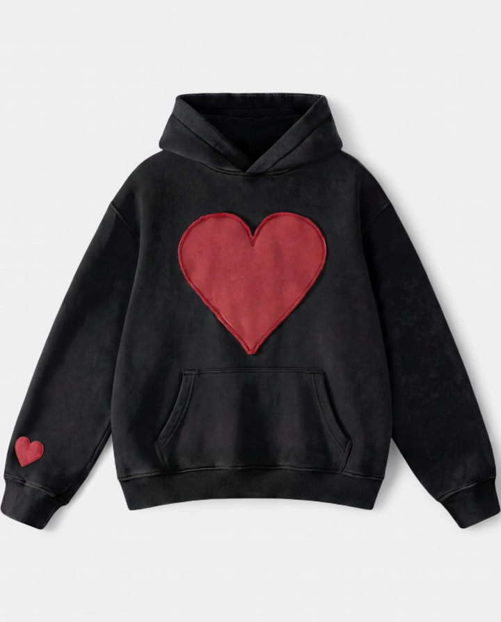 CANDACE | Oversized Heart Design Pullover