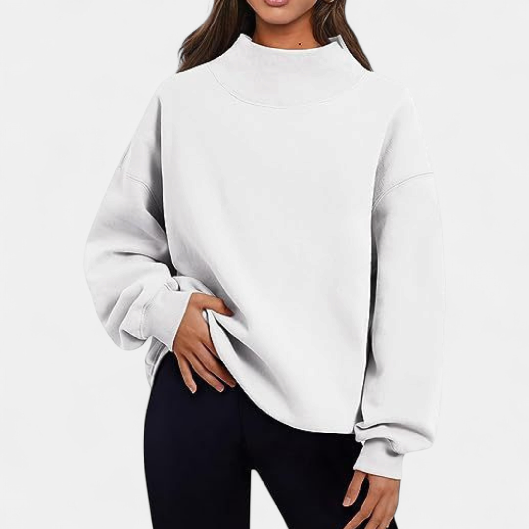 LESLY | Women's Oversized Turtleneck Sweatshirt Long Sleeve Pullover