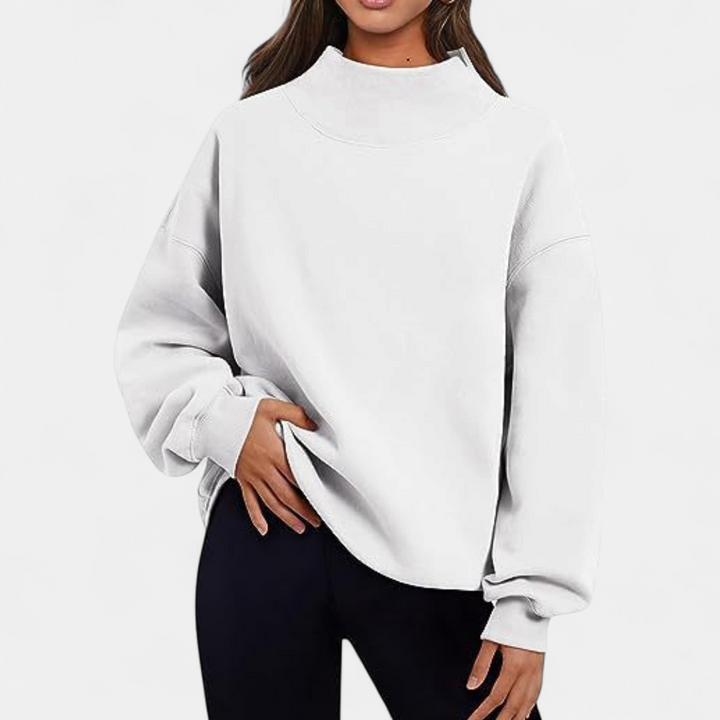 LESLY | Women's Oversized Turtleneck Sweatshirt Long Sleeve Pullover