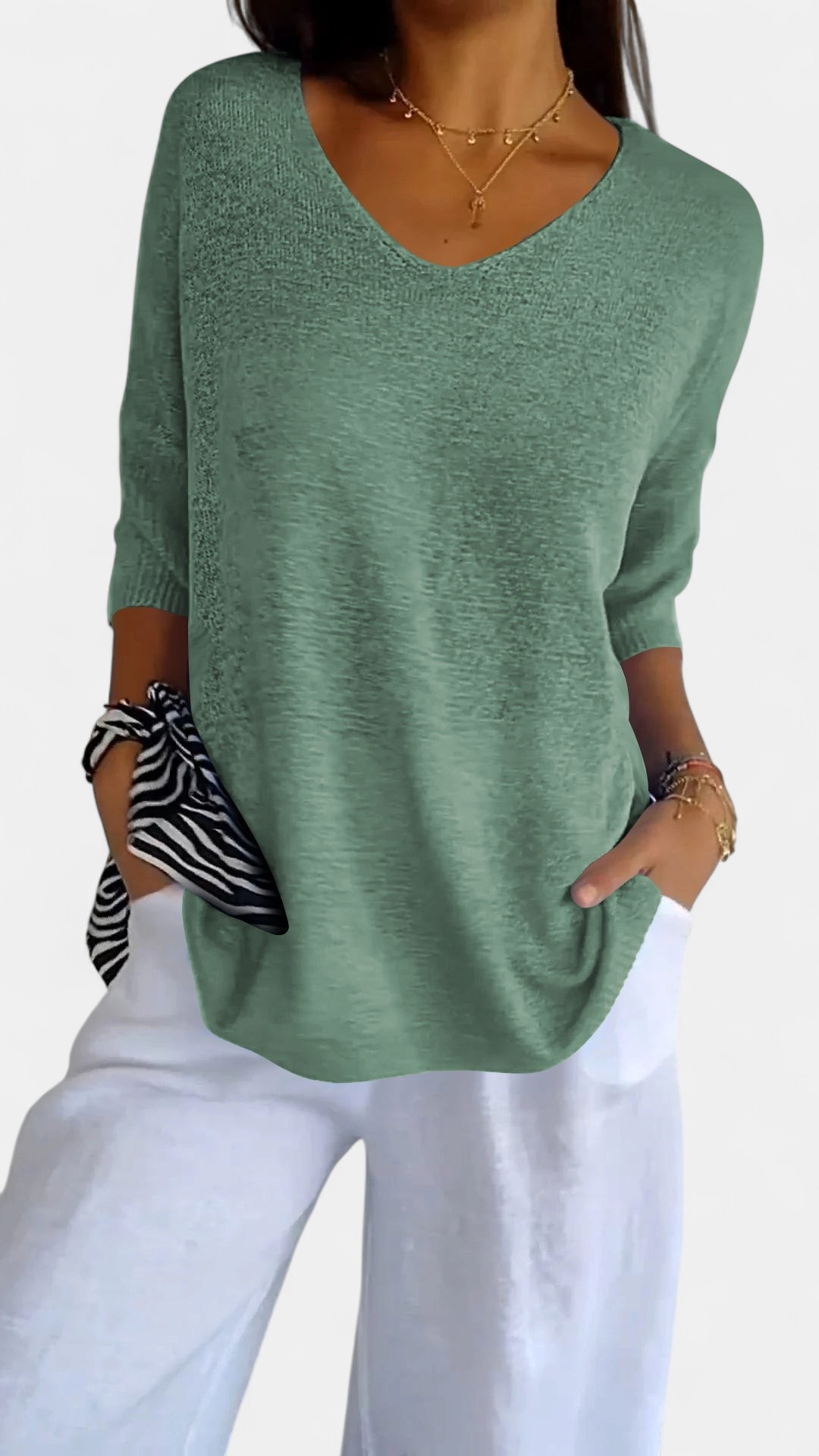 LAUREN | Casual V-Neck Top
