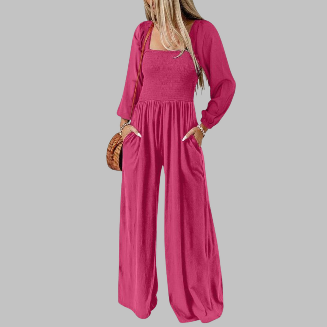 KISHA | Chic Loose Overall Wide Leg Jumpsuit