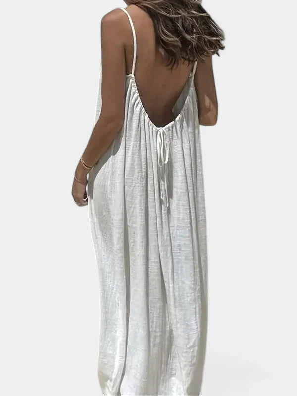 BRITTANY | Elegant Sleeveless Cami Lounge Dress