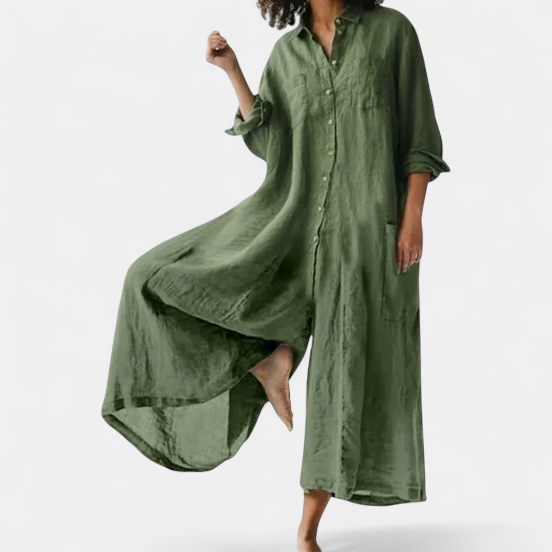 WYNNE | Relaxed Linen Wide-Leg Jumpsuit