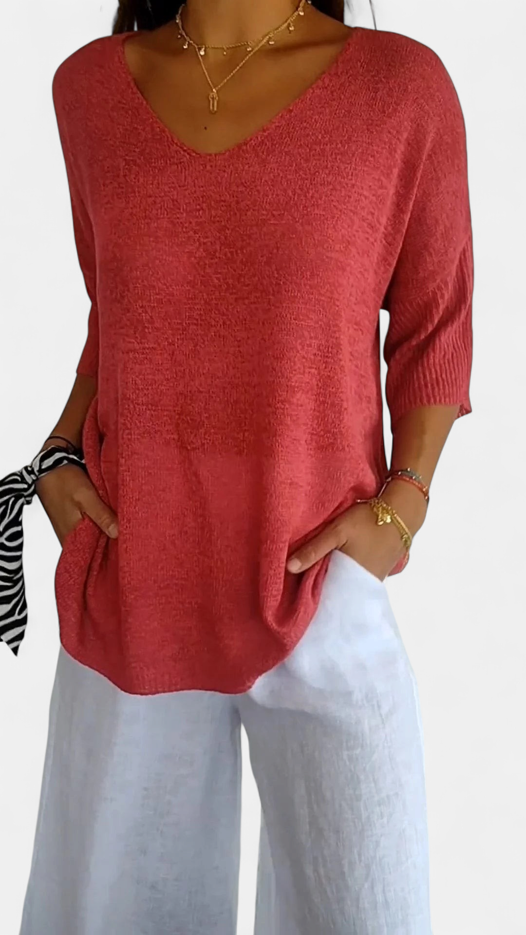 LAUREN | Casual V-Neck Top