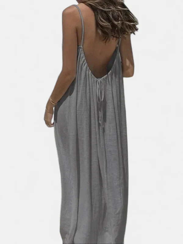 BRITTANY | Elegant Sleeveless Cami Lounge Dress