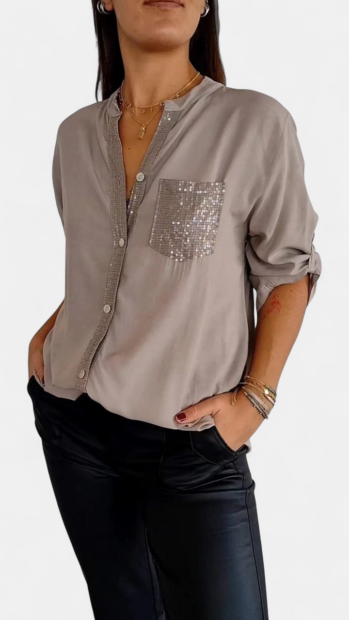DANICA | Sequin Detailed Blouse