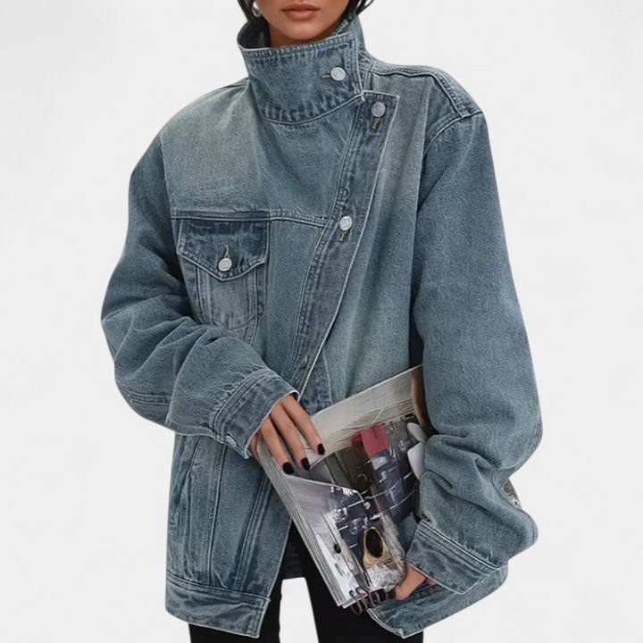 SARAH | Street Style Trendy Asymmetric Button Jacket