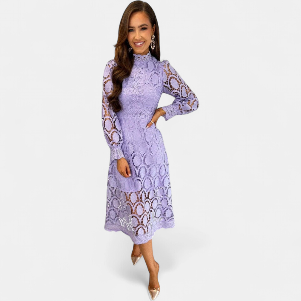 NOA | Delicate Lace Midi Dress