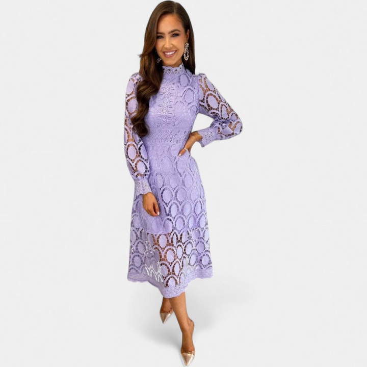 NOA | Delicate Lace Midi Dress