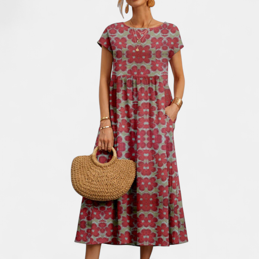 FLORENE | Breezy Floral Midi Dress