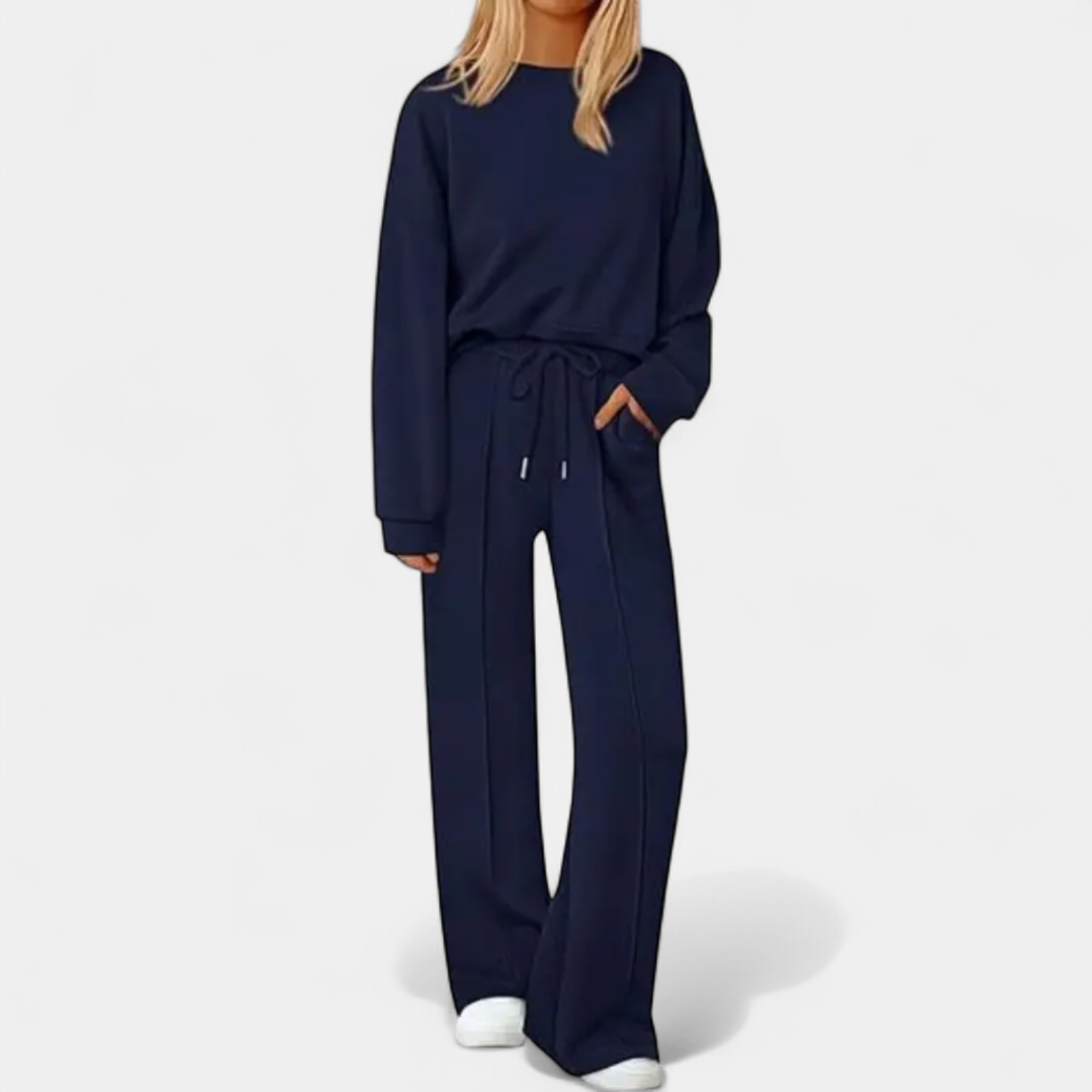 REMY | Cozy Knit Wide-Leg Sweatsuit Set
