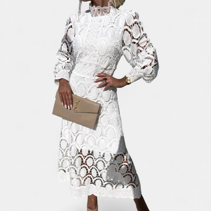 NOA | Delicate Lace Midi Dress